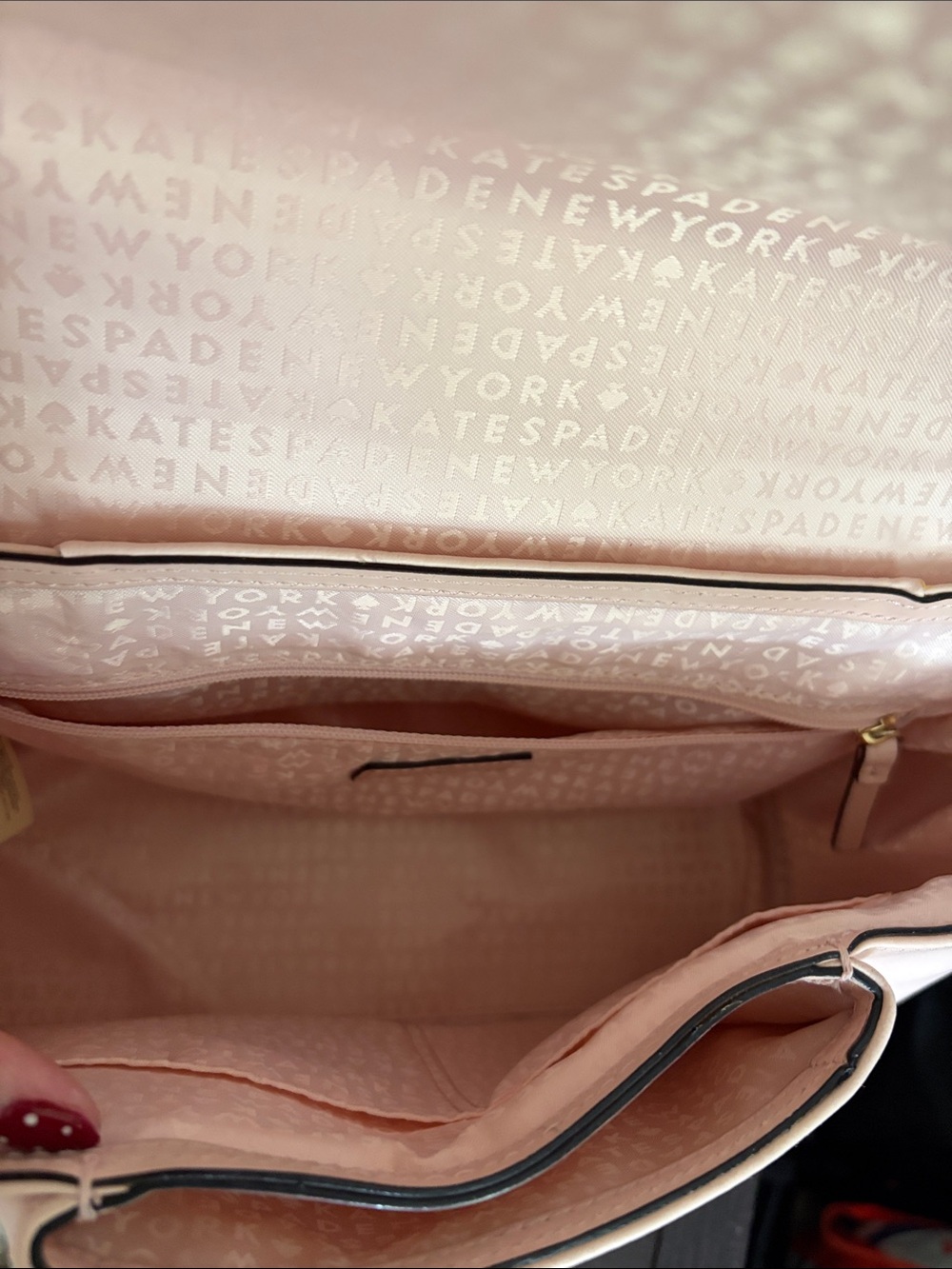 Kate Spade Cow Leather Camden Way Palermo satchel soft pink gold tone hardware - Picture 10 of 15